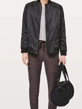 Lululemon Trace Back Bomber Jacket Black Water-resistant